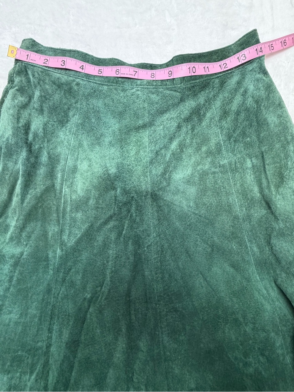 Bagatelle Vintage Suede Leather Midi Skirt A-Line 12 Equestrian Dark Academia - Picture 8 of 13